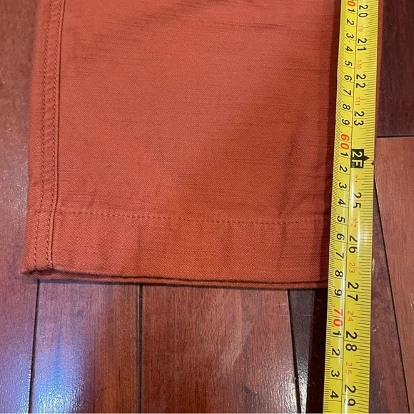 J. Crew Re-Imagined Pants Garment Dyed Foundry Chinos Women 12 Rust Sailor Boho - Picture 7 of 9